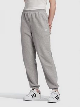 adidas Originals Trefoil Essentials Cuffed Pant, Medium Grey Heather, Size 14, Women