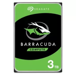 Seagate BarraCuda 3TB SATA III 3.5" Hard Drive - 5400RPM, 256MB Cache