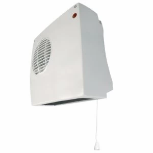 Eterna 2kW Electric Wall Mounted Downflow Fan Heater With Pull Cord and Thermostat