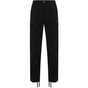 Front Row Adult Unisex Stretch Cargo Trousers (S) (Black) - Black