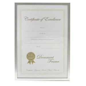 A4 - Impressions Silver Metal Frame with Glass - Certificate
