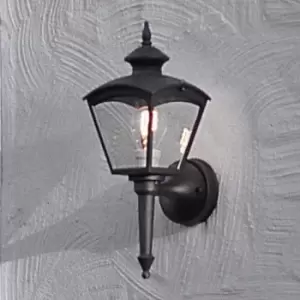 Cassiopeia Outdoor Classic Lantern Wall Light - Matt Black, IP23
