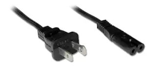 Lindy 30424 power cable Black 2m NEMA 1-15P C7 coupler