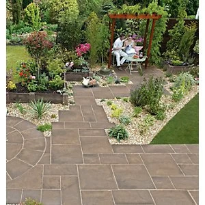 Marshalls Heritage Riven Weathered Yorkstone 600 x 600 x 38mm Paving Slab Pack of 22