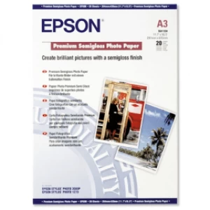Epson C13S041334 A3 Premium Semigloss Photo Paper 251g x20