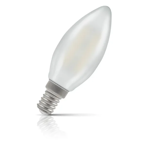 Crompton Lamps LED Candle 2.2W E14 Filament Cool White Pearl (25W Eqv)
