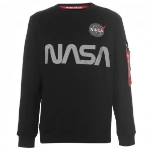 Alpha Industries NASA Reflective Crew Sweatshirt - Black