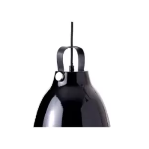Copenhagen Dome Pendant Ceiling Light Glossy Black 26.5cm