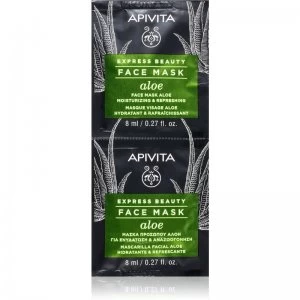 Apivita Express Beauty Aloe Hydrating Face Mask With Aloe Vera 2 x 8ml