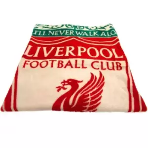 Liverpool FC Fleece YNWA Blanket (One Size) (Red/Green/White)