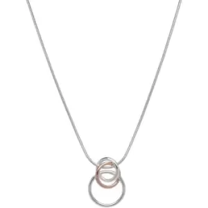 Ladies Unique & Co Sterling Silver 925 Pendant with Rose Gold Plating incl. Chain