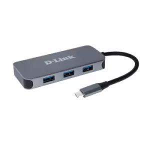 D-Link 6-in-1 USB-C Hub with HDMI/Gigabit Ethernet/Power Delivery DUB-2335