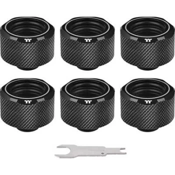 Thermaltake Pacific C-PRO G1/4 PETG Tube 16mm OD Compression - Black (6-Pack Fittings) Water cooling - fittings