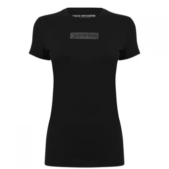 True Religion Crystal Logo t Shirt - Black 1001