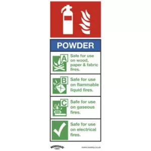 Worksafe SS52V10 Safety Sign Powder Fire Extinguisher - Self-Ad Vi...