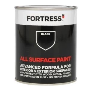 Fortress Black Matt Multipurpose Paint 0.25L