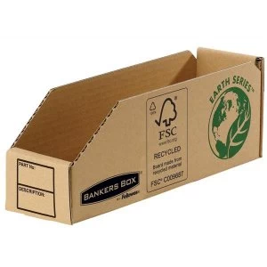 Bankers Box by Fellowes Earth Series 76mm Parts Bin Corrugated Fibreboard Packed Flat Pack of 50