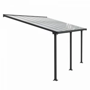 Palram Olympia Patio Cover 3m x 4.25m - Grey Clear