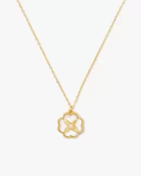 Kate Spade Heritage Bloom Pendant, Cream/Gold, One Size