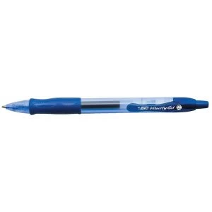 Bic Velocity Comfort Grip Retractable Gel Pen Blue Pack of 12