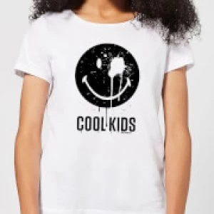 Smiley World Slogan Cool Kids Womens T-Shirt - White - 5XL