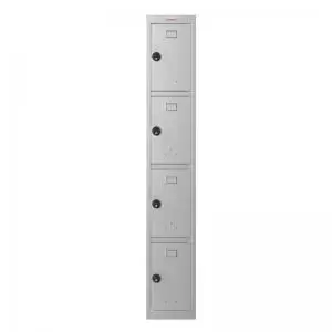 Phoenix PL Series PL1430GGC 1 Column 4 Door Personal locker in Grey