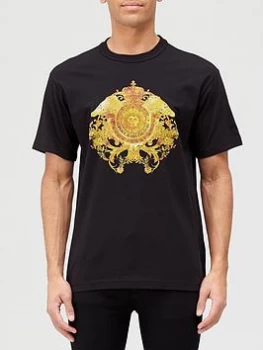Versace Jeans Couture Crystal Logo T-Shirt - Black