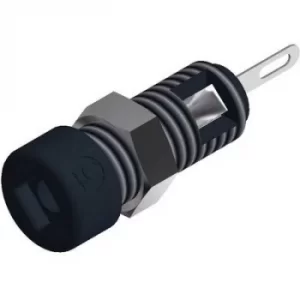 SKS Hirschmann MBI 1 Mini jack socket Socket, vertical vertical Pin diameter: 2mm Black
