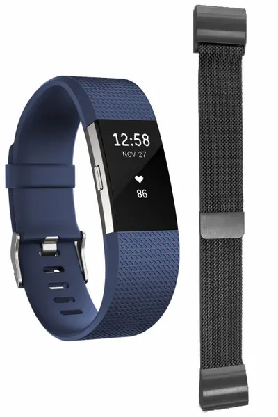 Fitbit Unisex Fitbit Charge 2 Bluetooth Fitness Activity Tracker Watch FB407SBUL-EU
