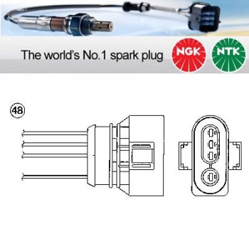 1x NGK NTK Oxygen O2 Lambda Sensor OZA572-E10 OZA572E10 (0275)