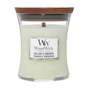 WoodWick Fig Leaf & Tuberose Medium Jar Candle 275g