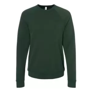 Bella + Canvas Unisex Adult Fleece Raglan Sweatshirt (XL) (Forest Green Heather)