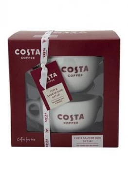 Costa Coffee Cup And Saucer Set For Two, One Colour, Women