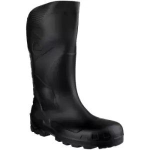 Dunlop Devon Unisex Black Safety Wellington Boots (37 EUR) (Black) - Black