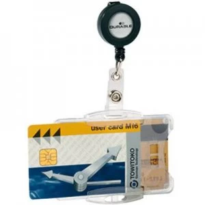 Durable DUO JOJO - 8219 ID holder Reel, Clip, Stud-and-socket strap Transparent 0.8 m 10 pcs/pack 821919 10 pcs