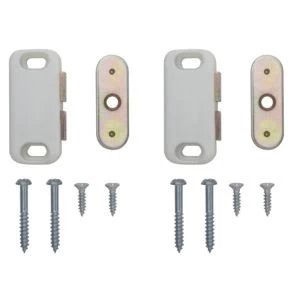 BQ White Magnetic Catch Pack of 12
