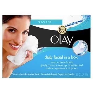 Olay Daily Facial Sensitive Cleansing Cloths 30 Wipes
