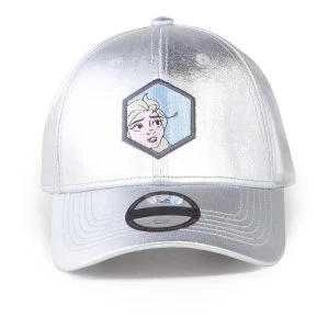 Disney - Elsa Badge Unisex Adjustable Cap - Silver/Metallic