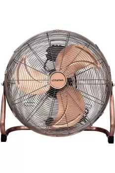 Copper Metal High Velocity Cold Air Circulator Adjustable Floor Fan with 3 Speed Settings - Large 18"