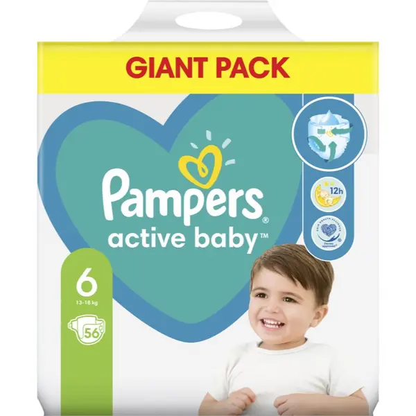 Pampers Active Baby Size 6 56 Nappies