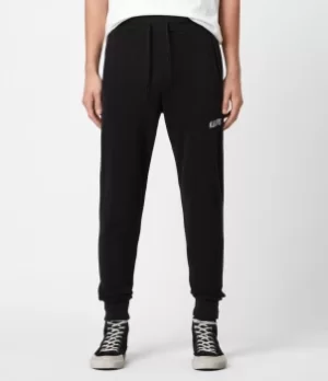 AllSaints Mens State Slim Cuffed Sweatpants, Jet Black, Size: XS