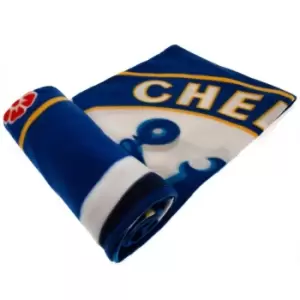 Chelsea FC Fleece Pulse Blanket (One Size) (Royal Blue/White)