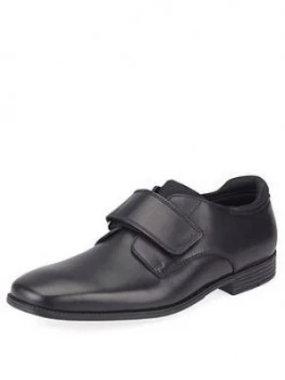 Start-rite Boys Logic Strap School Shoes - Black Leather, Size 3 Older