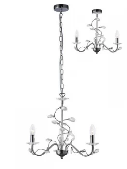 Ceiling Pendant (SHADE SOLD SEPARATELY) 3 Light Polished Chrome, Crystal