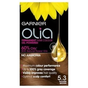 Garnier Olia 5.3 Golden Brown Permanent Hair Dye Brunette