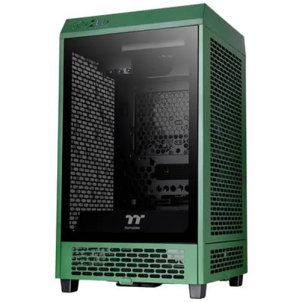 Thermaltake The Tower 200 Mini tower PC casing Racing-green 2 built-in fans, Window, Dust filter