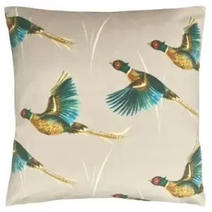 Country Flying Pheasants Cushion Mink, Mink / 43 x 43cm / Polyester Filled