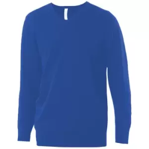 Kariban Mens Cotton Acrylic V Neck Sweater (S) (Light Royal)