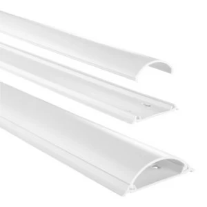 Hama PVC Cable Duct, semicircular, 100cm x 7cm x 2.1 cm, white