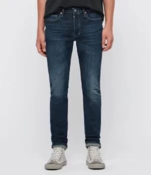 AllSaints Mens Rex Slim Jeans, Indigo, Blue, Size: 28